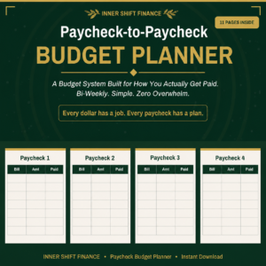 Paycheck Budget Planner | Bi-Weekly Workbook